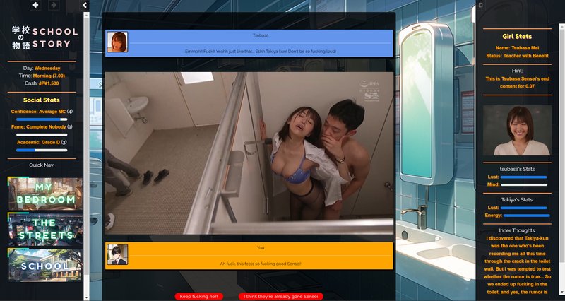 【真人SLG HTML 动态】学校物语 学校の物语 Gakko No Monogatari V0.20 浏览器翻译 动态 HTML 真人SLG